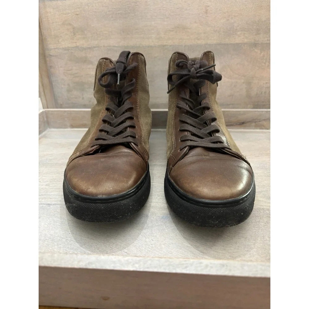 Kenneth Cole Reaction Call The Shots 2 Brown Leather Sneaker 8.5 M High Top